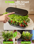 LETPOT Hydroponics Growing System, 12 Pods Indoor Herb Garden Kit with 24W LED Grow Light, 5.5L Water Tank & 16" Adjustable Height, Smart Indoor Gardening System for Kitchen, Home & Gift