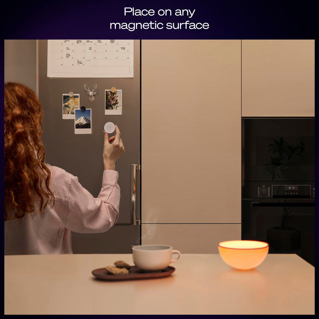 PHILIPS Hue Wireless Smart Light Switch Button, White, 1 Pack, Portable and Battery Powered, Smart Home Control, Requires Hue Bridge, Easy, No-Wire Installation