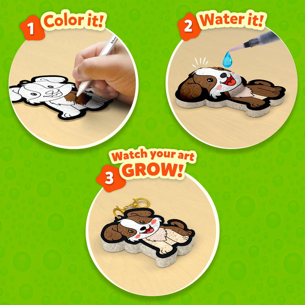 Skillmatics Aqua Puffs Animals, Paint by Number, Stocking Stuffer for Kids