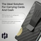 Hayvenhurst Wallet for Men - Slim RFID Blocking Metal Mens Wallet with Money Clip, Minimalist Front Pocket Credit Card Holder & Wallet