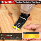 TrivdPro 52PCS Oscillating Saw Blades, Professional Universal Titanium Multitool Blades for Wood Plastics Metal, Quick Release Multi Tool Blades Kits Fit Dewalt Ryobi Milwaukee Rockwell Fein