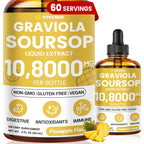 vivcmin Graviola Soursop Leaf Extract Liquid - Soursop Bitters Liquid, Support Immune, Relax, Liver and Sleep, Sugar & Alcohol-Free, Highly Absorbable Formula, Pineapple Flavor, 2 Fl Oz
