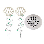 DrainWig Shower Drain Hair Catcher – Disposable Bathroom Hair Trap, Easy to Install in Shower Drain Cover, Helps Prevent Clogs – As Seen on Shark Tank - Bathroom Accessories - Shell (2-Pack)