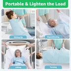 Washable Bed Pad for Incontinence: Waterproof Bed Pads with 8 Handles,Reusable Bed Underpads, Waterproof Positioning Bed Pads for Elderly Adult,Incontinence,Bedwet Kids,Bedridden,Hospitals, 34x52 Inch