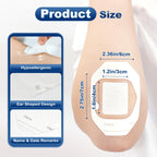 Ceeport Transparent Film Dressing with Pad 50 Pack,2.36"x2.75" Waterproof Bandages Adhesive Patches, Wound Cover Patches for Post Surgical, IV Shield, Tattoo Aftercare Bandage