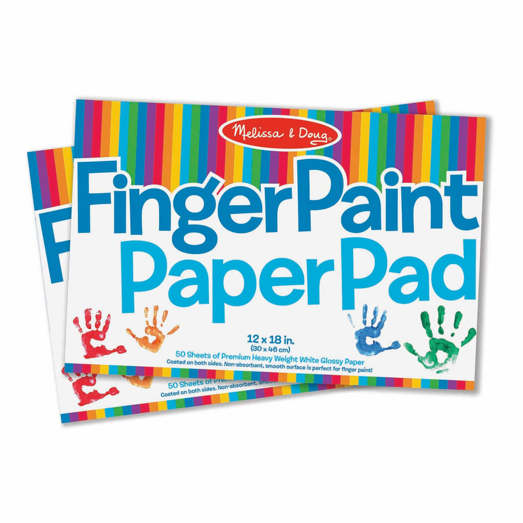 Melissa & Doug Finger Paint Paper Pad (12 x 18 inches) - 50 Sheets, 2-Pack - FSC Certified
