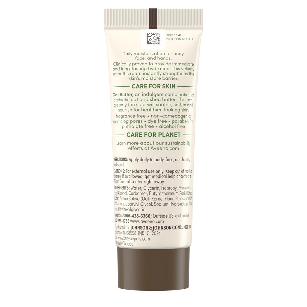 Aveeno Sensitive Skin Moisturizer Bundle, Calm + Restore Oat Gel Facial Moisturizer, 1.7 oz, & Trial Size Daily Moisturizing Cream + Prebiotic Oat, 0.5 oz, Fragrance-Free, Two Items