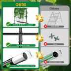 Cucumber Trellis for Raised Bed and Garden, 47" H x 31" W U-Shaped Metal Garden Trellis for Climbing Plants with Nylon Netting, Vegetable Support Frame