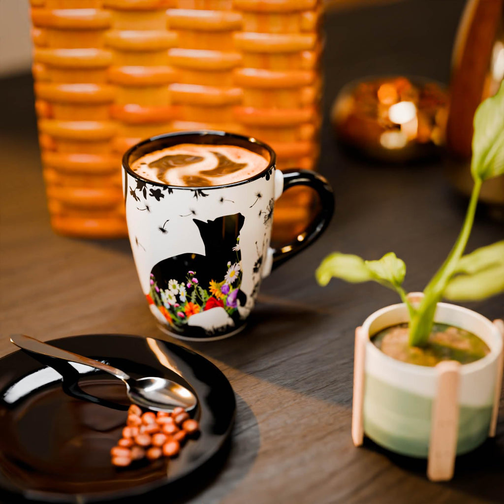 Color Changing Cat Coffee Mug 12oz – Unique Gift for Cat Lovers