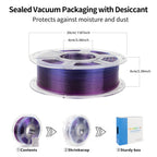 iSANMATE Matte PLA Filament 1.75mm 30-300mm/s 3D Printer Filament 1kg (2.2lbs) for Bambu Lab 3D Printers,AMS,AMSLite (Clear Blue-Purple, 1kg)