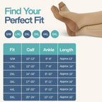 TheraMagic® Zipper Compression Socks for Men & Women, 20-30mmHg Closed Toe Graduated Zippered Compression Stocking