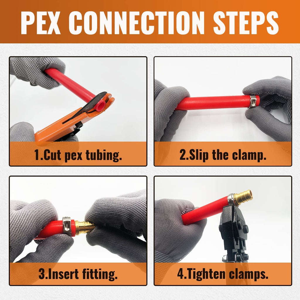 SUNGATOR 6-Pack 1/2" NPT to 1/2" PEX Male Adapter, PEX Fittings 1/2 Inch