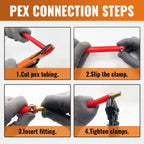 SUNGATOR 6-Pack 1/2" NPT to 1/2" PEX Male Adapter, PEX Fittings 1/2 Inch