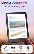 Amazon Kindle Colorsoft 16 GB (2024 model) – With color display that brings covers and content to life, now highlight in color – No Ads – Black