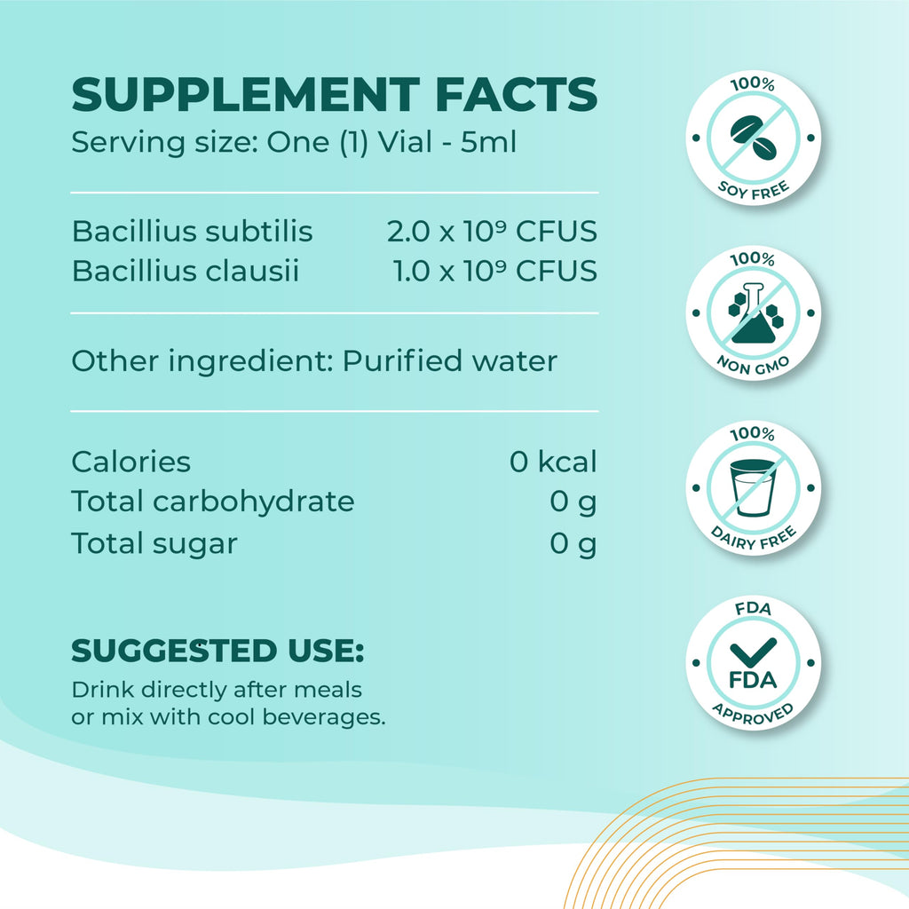 Gut Shields Liquid Spore Probiotic for Women, Men | Supports IBS, Gas, Bloating & Diarrhea | Improve digestive & immune system | 20 servings