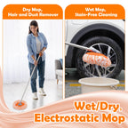Keyloland Wall Mop, Primium 68” Wall Cleaner, High-Quality Baseboard Cleaner, Professional-Grade Baseboard Cleaner Tool with Handle, Superior Quality Dust Mop, Efficient Ceiling Fan Cleaner Duster