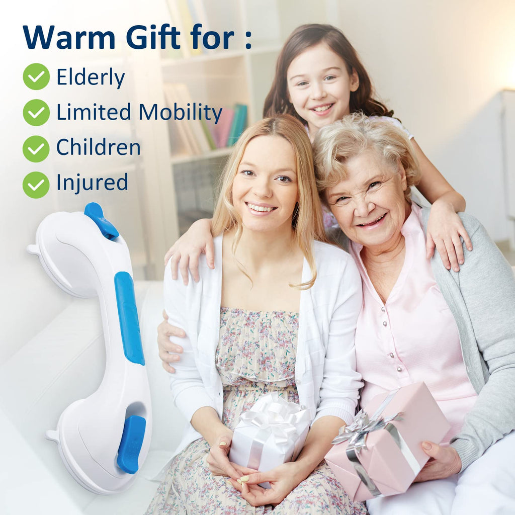 TAILI Shower Grab Bar, Suction Cup Grab Bars for Elderly, Grab Bars for Bathtubs and Showers, Shower Grab Bars for Seniors, Strong hold Suction Shower Grab Bar, No Drilling Removable Handicap Grab Bar