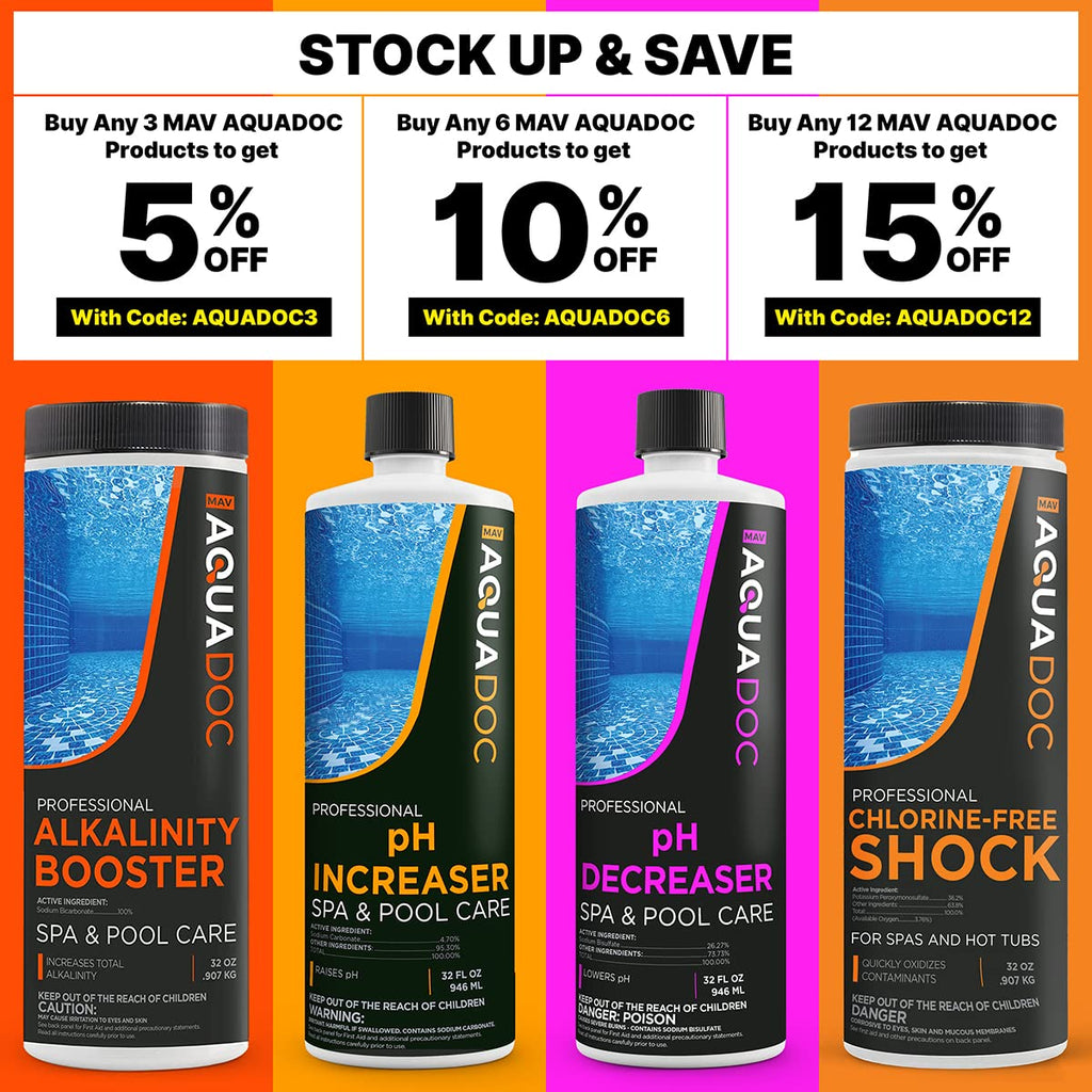 AquaDoc Hot Tub pH Decreaser - 32oz - Spa pH Down for Water Balance - Hot Tub Chemicals Made in USA