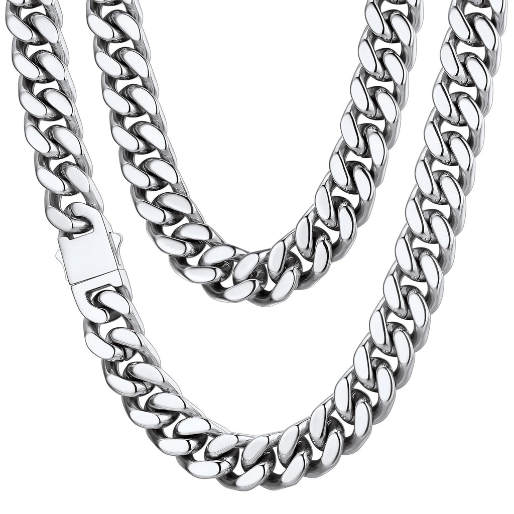 ChainsHouse Stainless Steel Mens Cuban Link Chain, 14mm, 20"