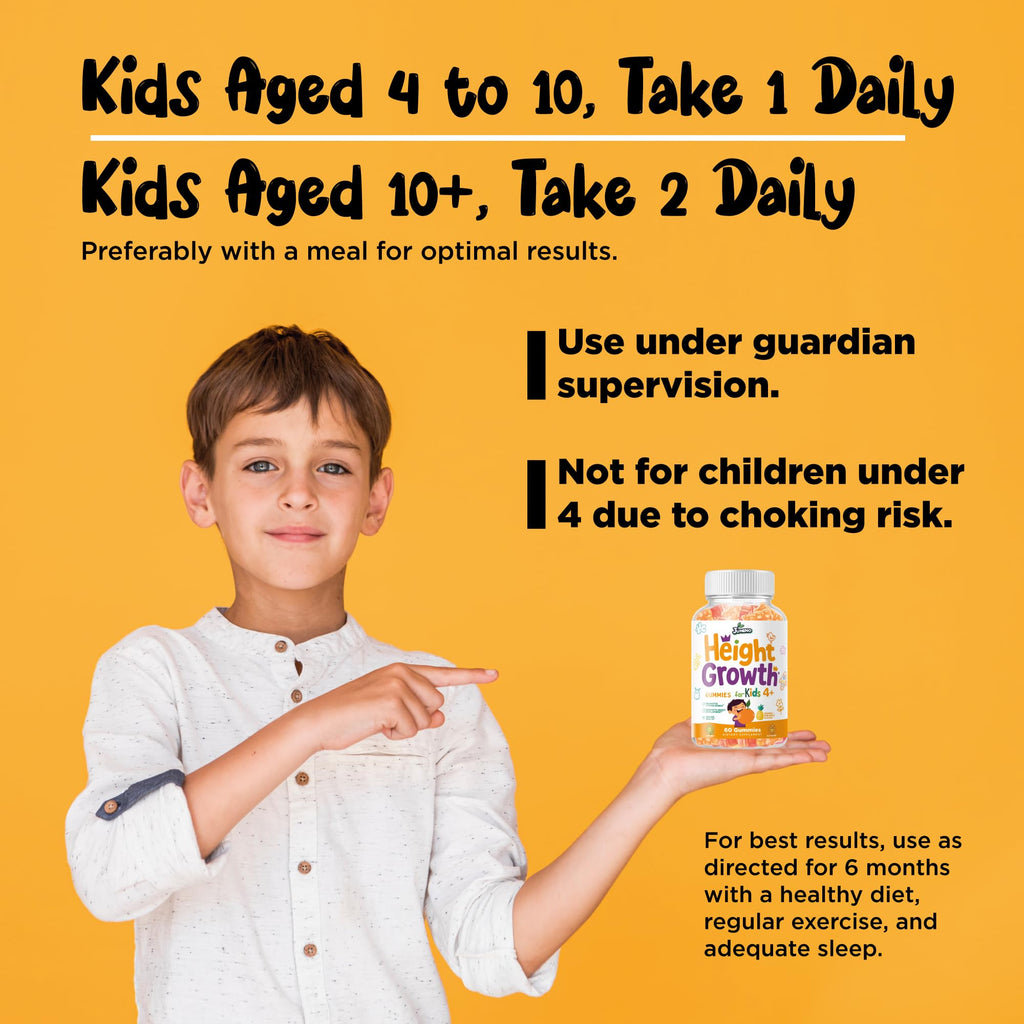 Juneno Height Growth Vitamins Supplement Gummies - Grow Taller for Teens Kids Boys Girls - Natural Height Increaser Maximizer Multivitamin