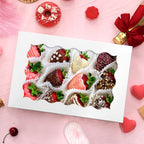 Moretoes 24pcs Bakery Boxes, 12x8x2.5 Inches,Treat Boxes with Window for Chocolate Covered Strawberries, Pastries, Cookies, Desserts, Donuts and Muffins