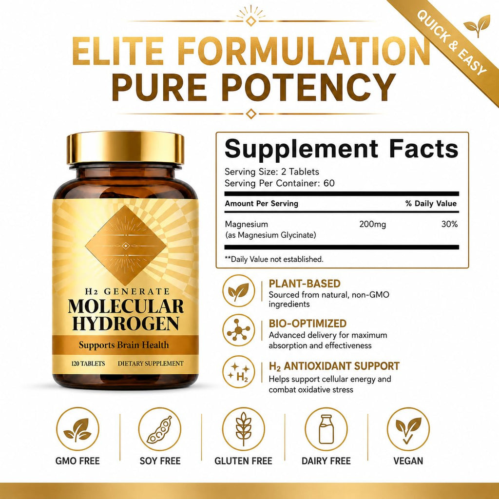 Molecular Hydrogen Tablets with Magnesium, 360 Count