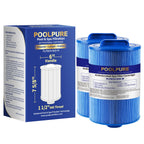 POOLPURE 6CH-940RA Spa Filter Replaces Pleatco PWW50P3-M(1 1/2" Coarse Thread), Filbur FC-0359M, 03FIL1400, 45 sq.ft Screw in Filter 2 Pack