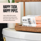 Wipe That Tush Flushable Wipes - 12 Packs of 50, 600 Total - Extra Large & Soft - Hypoallergenic & Fragrance-Free With Aloe & Vitamin E - Septic-Safe