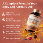 Wellanova Multivitamin for Women & Men 50 and Over– Daily 26 Key Vitamins, Minerals & Nutrients – All-in-1 Multivitamins for Women & Men – 60 Capsules