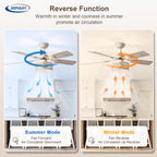 Depuley 52in Ceiling Fans with Lights: 2 Pack White Gold Caged Ceiling Fan with Remote - Farmhouse Ceiling Fan with Dual Finish 5 Blades for Living Room 6 Speeds Timer Reversible E26 Bulbs Included