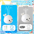 ANGGIKO Baby Bath Toys, Toddler Bath Toys for Kids Ages 1-3, Light Up Whale Bath Toy Sprinkler, Pool Water Table Infant Baby Toys 6-12-18 Months, Bathtub Fountain Toy, Toddler 1st Birthday 1 2 3 Gifts