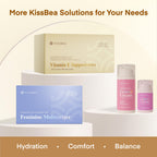 Kissbea Natural Vitamin E Feminine Moisturizer for Women – Daily External Intimate Care with Coconut Oil, Shea Butter & Squalane – Fragrance-Free, Hormone-Free – 2 Pack (14 Count Each)