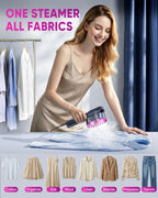 Travel Steamer for Clothes,100-240V Travel Steamer & Iron 2 in 1 with Fast Heat-Up,1200W Portable Handheld Garment Steamer,Travel Size,Large Heat Panel,Fabric Quick Wrinkle Remover for Global & Europe