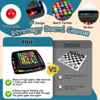 Intellectual Chess Board Game, Chess Elimination Board Game, 120 Pieces Rainbow Color Beads Board Game Interactive Strategy Board Game for Children and Adults