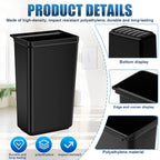 Briwooody 2 Pcs Large Capacity Trash Bins for Bussing Cart 22" H, 9" W, 13"L Attachable Trash Can Hauler for Rolling Utility Cart Accessories Wastebasket Polyethylene Plastic Restaurant Tub