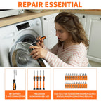 HANGYING 39 Piece Orange Home Tool Set, General Repair Small Hand Tool Kit with Toolbox Storage Case, Household Tool Set for Home Garage Office College Dormitory Use