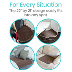 Sures Waterproof Chair Pads for Incontinence (22" x 21") - Washable, Waterproof Seat Protector - Chair Protector Seat Cover - Absorbent Pad for Bed, Seat, Car, Wheelchair & Recliner (Brown, 1 Pack)