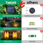 TomCare Solar Lights Outdoor 99 LED Higher & Larger Flickering Flame Solar Torch Lights 43" Waterproof Outdoor Lighting Solar Powered Pathway Walkway Lights for Outside Garden Patio Yard, 4Pack