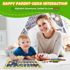 Magnetic Alphabet Maze Letter Puzzle Board, NOWRICH Montessori Toys for 2 3 4 5 Years Old Boys Girls, Magnet Alphabet Learning Car Parking Maze Toys for Kids 3-5, Birthday Gifts for Toddler