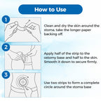 Sunliech 20 Pcs Elastic Ostomy Barrier Strips, Medical Grade Hydrocolloid, Ostomy Supplies, Skin Adhesive Ostomy Barrier Tape, Waterproof Leak for Ostomy Bag Ostomy Colostomy Ileostomy Supplies