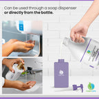 Plainly Earth AntiMicrobial Hand Soap 64 oz - Soft and Gentle Sweet Lavender Rose Antibacterial Hand Wash Soap, Long Lasting Freshness & Safe for Skin - Eco Friendly Bulk Refill Packaging