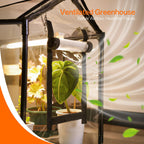 Bstrip Mini Indoor Greenhouse with Grow Light, Tabletop Seed Starting Tent
