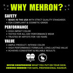 Mehron Makeup Paradise AQ - BLACK, Water-Activated Face & Body Paint
