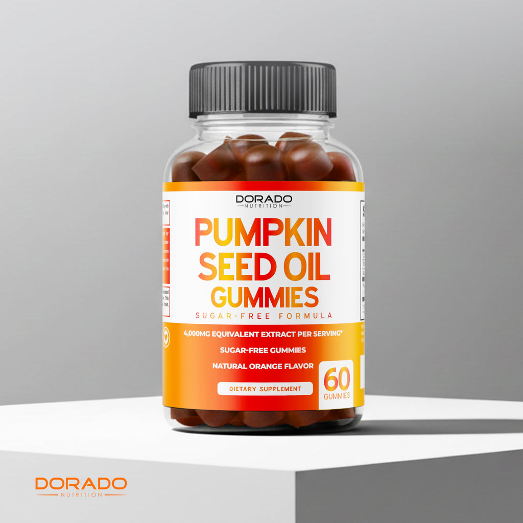 Pumpkin Seed Oil Gummies 4000mg Sugar Free Gummy Supplement with Pumpkin Seed Extract for Adults - Delicious Orange Flavor , Non GMO - Gluten Free , Vegan Supplement & USA Made (60 Capsules)