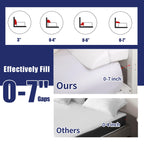 HOMBYS Wedge Pillow Headboard for Bed Gap,Foldable Bed Wedge Gap Filler King Size,Matterss Gap Filler,Multi Functional Bed Crack Pillow, Fill The Gap (0-7") Between Your Headboard and Mattress,White