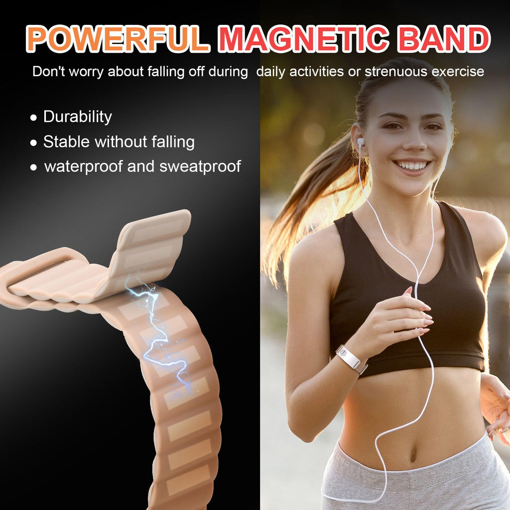 MEALGUET Comfortable Medical ID Bracelet for Men & Women - Custom Engraved Silicone Strap Comfort Medical Alert Bracelets for Sports,Adjustable Waterproof Customizable ID Wristband,White blue