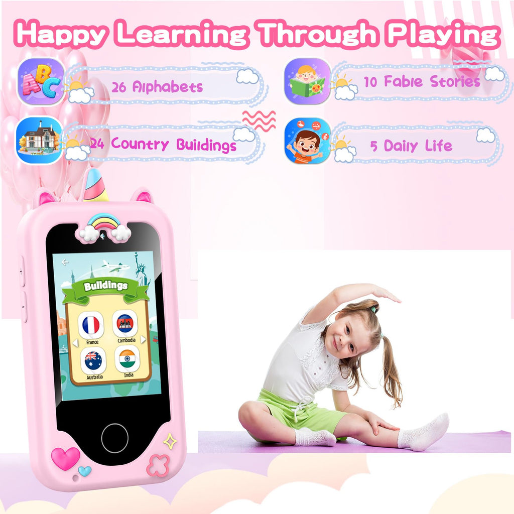 WEOLULI Kids Smart Phone Toy for Toddler Girls Boys Ages 3-10
