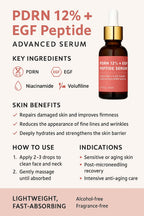 Salmon DNA PDRN 120,000 ppm EGF Peptide Microneedling Serum w/Volufiline, Phyto PDRN 12%, Growth Factor - Anti-Aging Face Serum with Niacinamide, Hyaluronic Acid 1 Fl Oz Korean Skincare