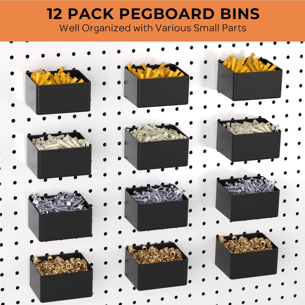 INCLY 278PCS Pegboard Accessories Organizer Kit with Peg Borad Hooks & Bins