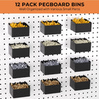 INCLY 278PCS Pegboard Accessories Organizer Kit with Peg Borad Hooks & Bins